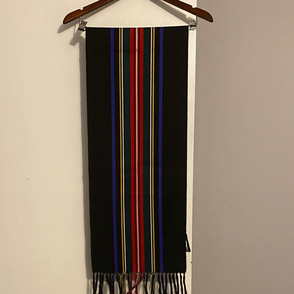 The Scarf Company Black and Blue Lambswool Scarf